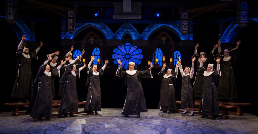 The cast of "Sister Act" at Marriott Theatre/Photo: Liz Lauren and Marriott Theatre